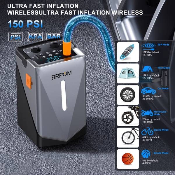 BRPOM Car Jump Starter with Air Compressor Your All-In-One Roadside Rescue Companion