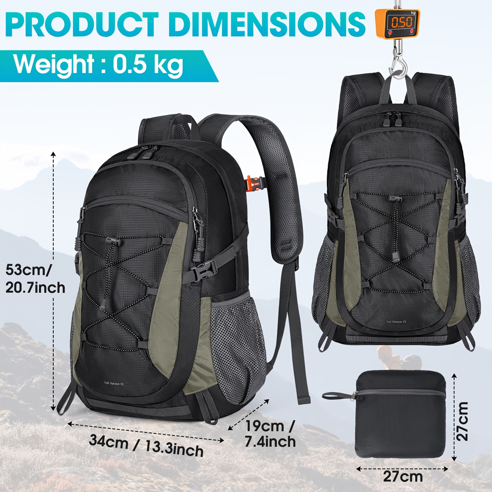 RAINSMORE 40L Unisex Hiking Backpack  Lightweight, Large-Capacity Comfort for NZ Outdoor Adventures