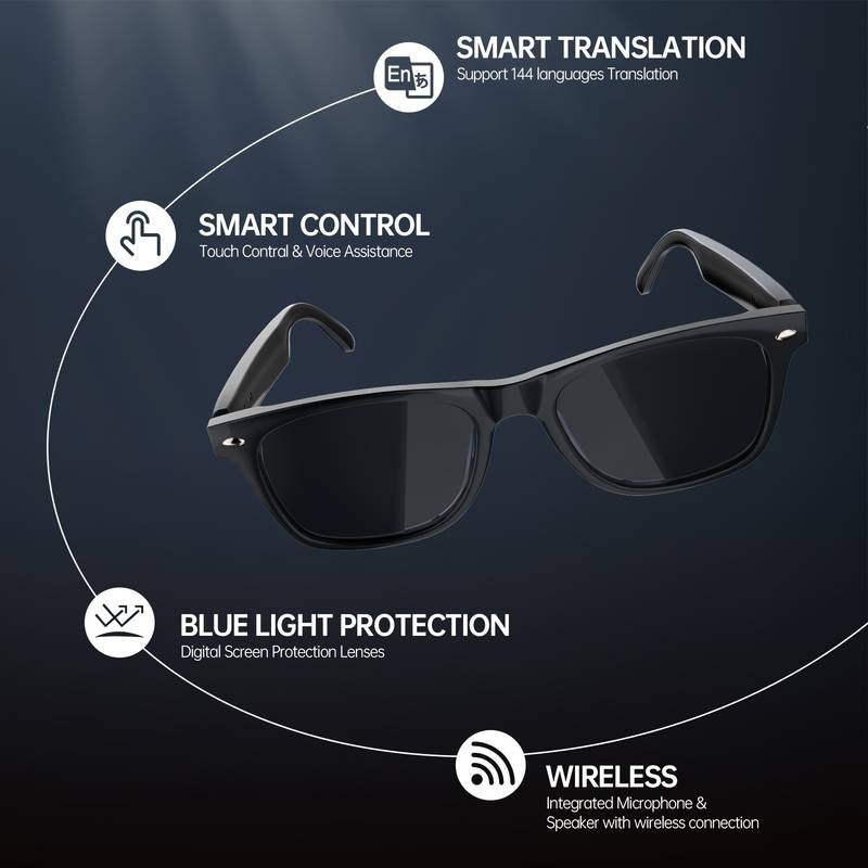 LIFEBEE AI Translation Glasses  Smart Wireless Eyewear for Language, Travel & Outdoor Lifestyle