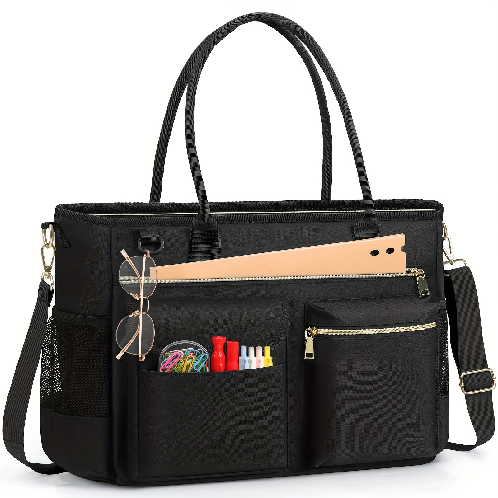 RAINSMORE Womens 39.62 cm Laptop Bag  Professional Large Work Tote for Teachers, Nurses & Office Life