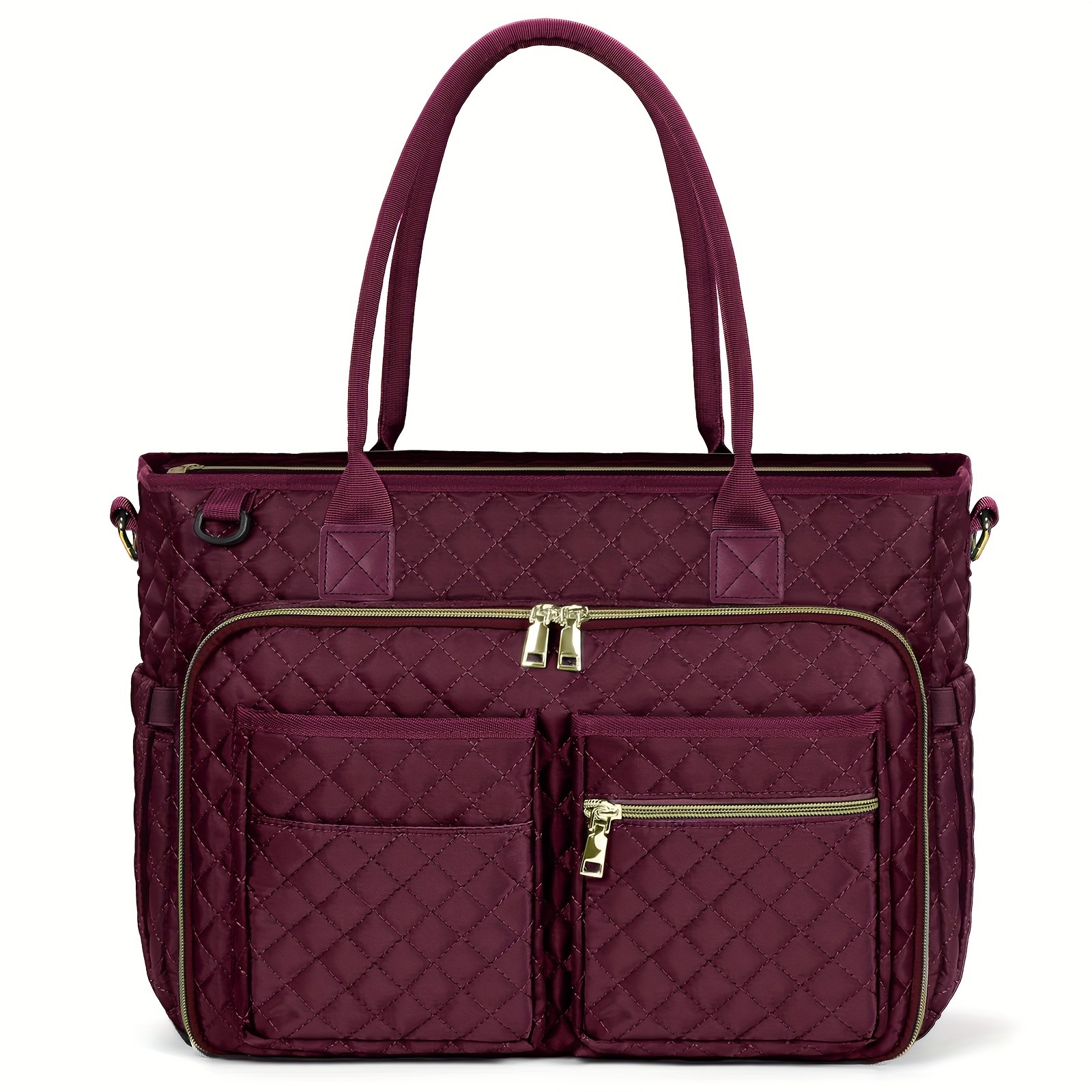 NUBILY Womens 15.6-Inch Teachers Laptop Bag  Professional Work Tote with Insulated Pocket & Crossbody Strap