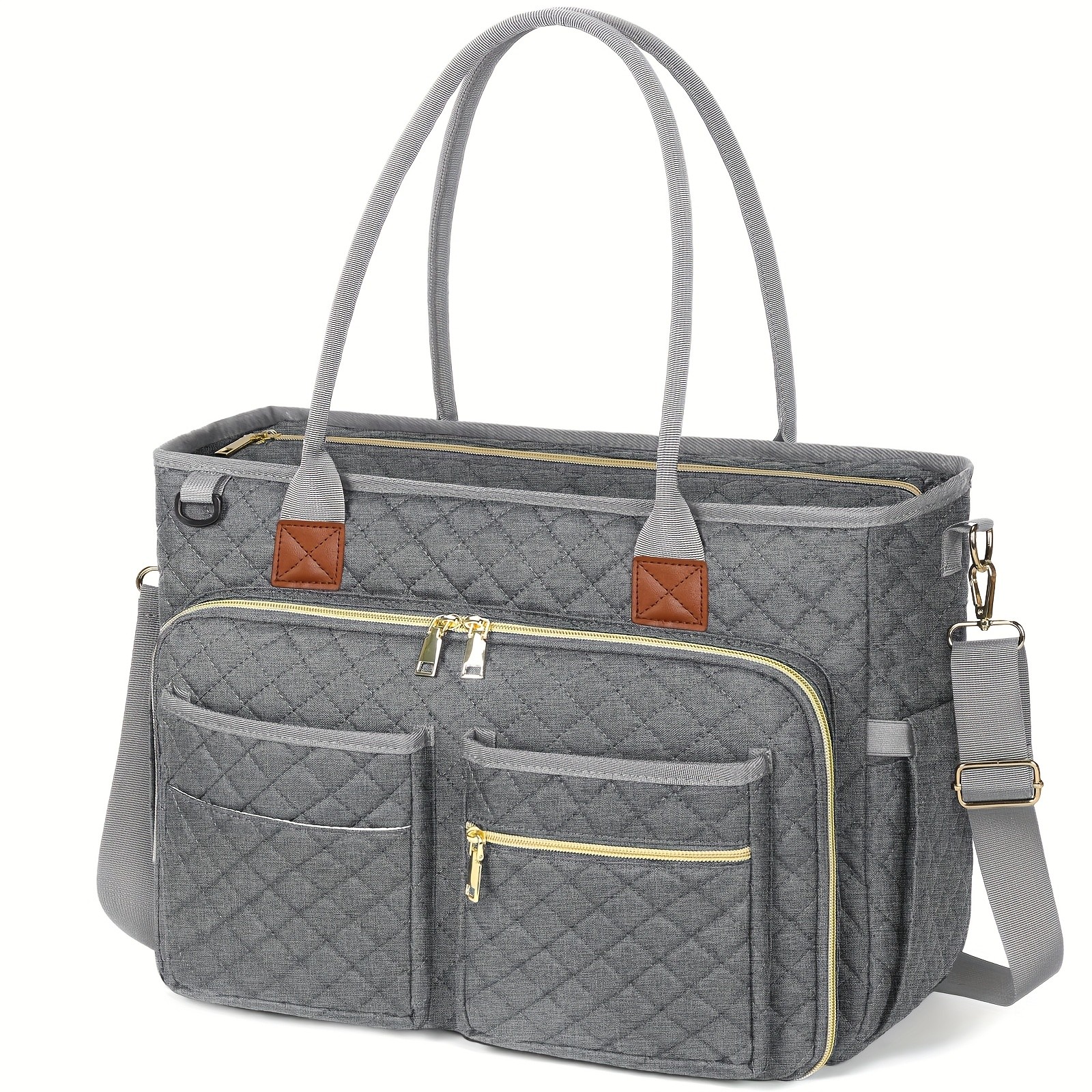 NUBILY Womens 15.6-Inch Teachers Laptop Bag  Professional Work Tote with Insulated Pocket & Crossbody Strap