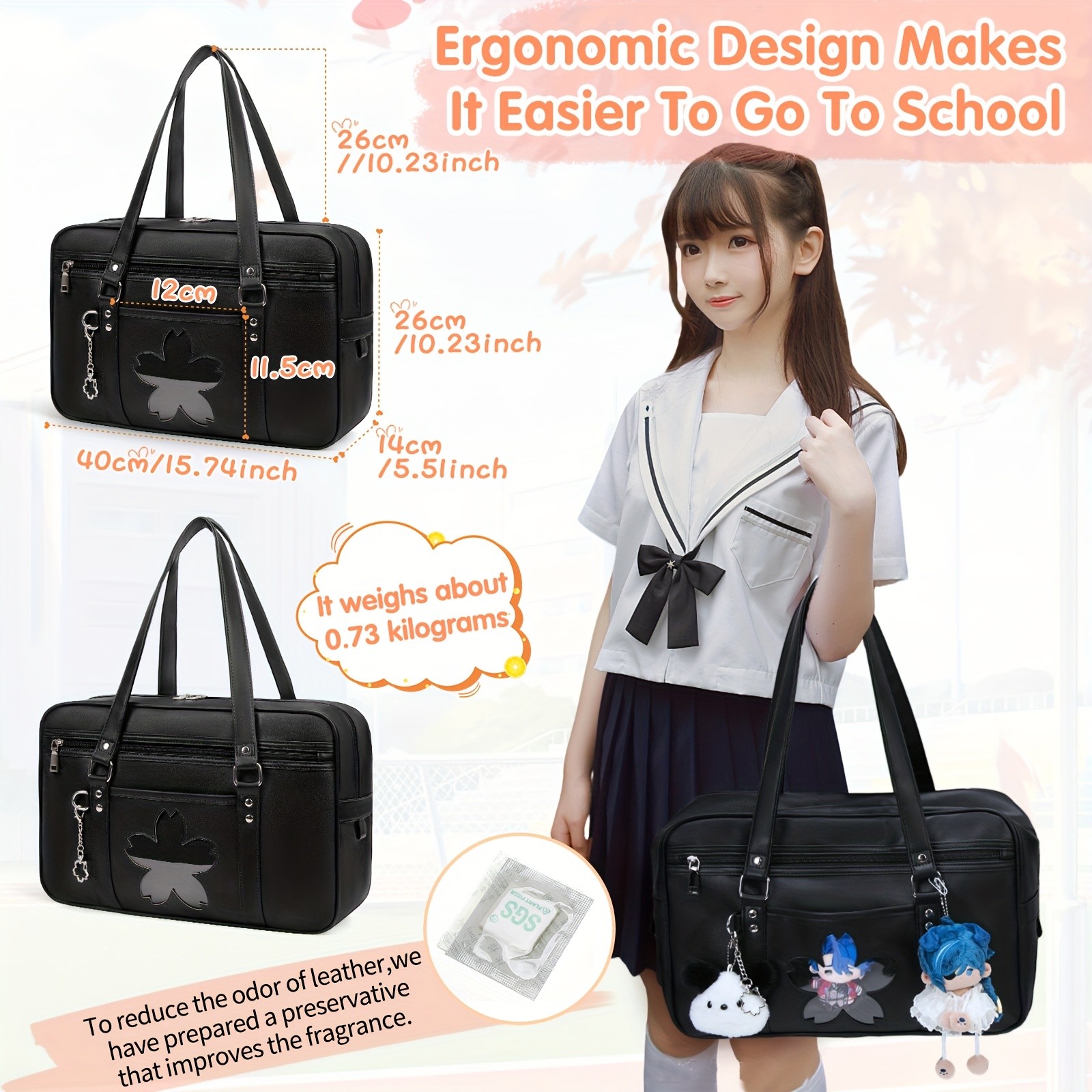 NUBILY Large Capacity Boston Bag  Stylish, Durable & TSA-Compliant for Middle & High School Students