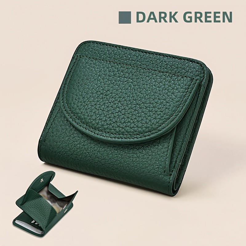 BANYANU Womens Genuine Leather Mini Wallet Set  Vintage 6-Card Holder + Coin Purse with Snap Closure