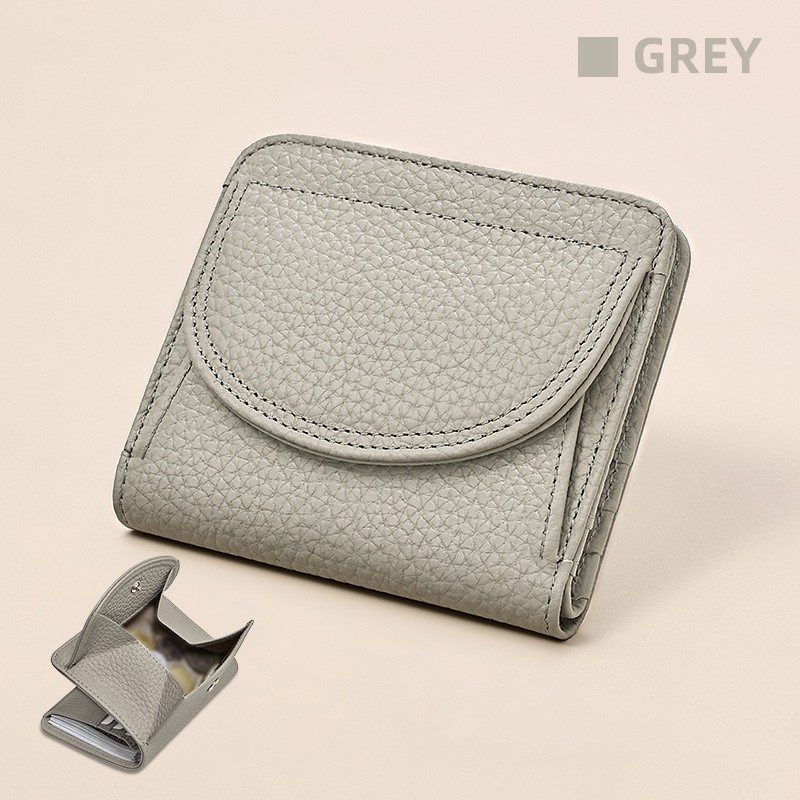 BANYANU Womens Genuine Leather Mini Wallet Set  Vintage 6-Card Holder + Coin Purse with Snap Closure