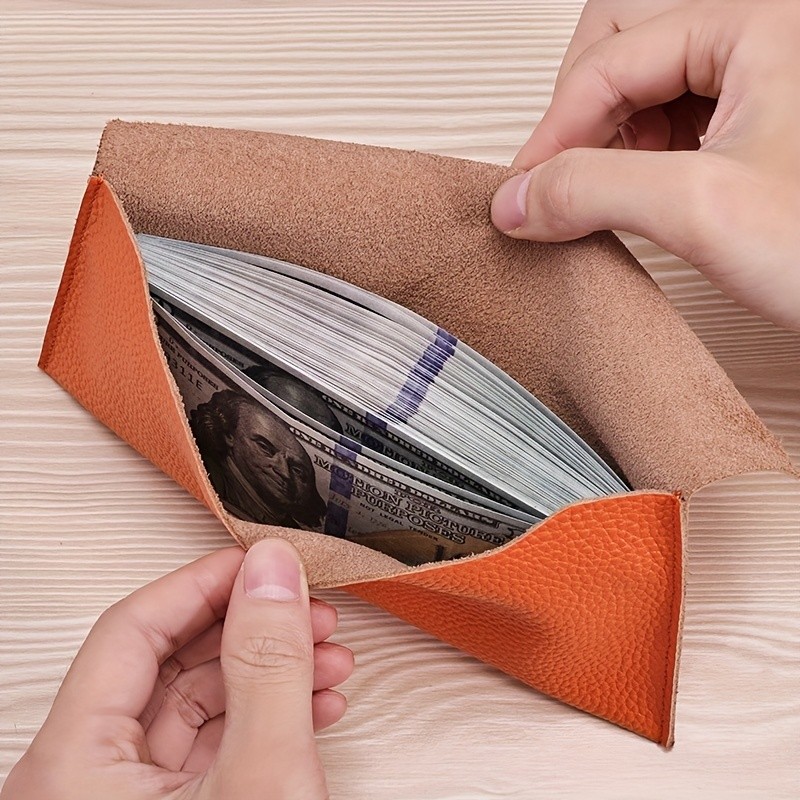 BANYANU Womens Luxury Genuine Leather Wallet  Large-Capacity Envelope Purse with Rivet Details