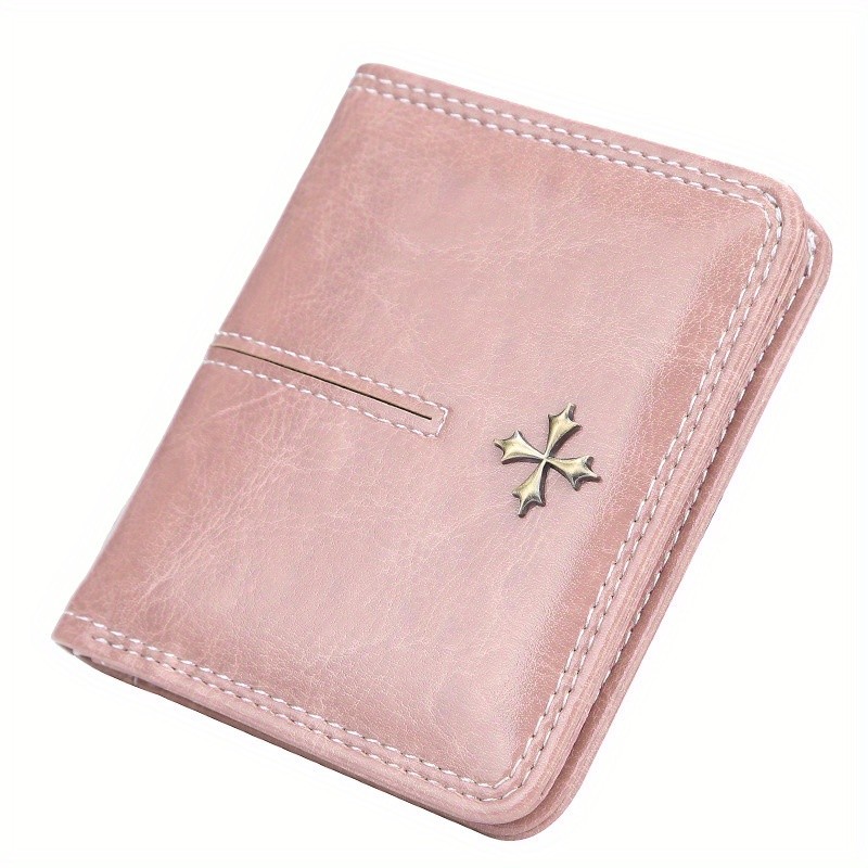BAELLERRY Womens Slim Wallet  IC Magnetic Closure, Double-Fold Billfold, Zipper Coin Pocket & Multi-Card Holder