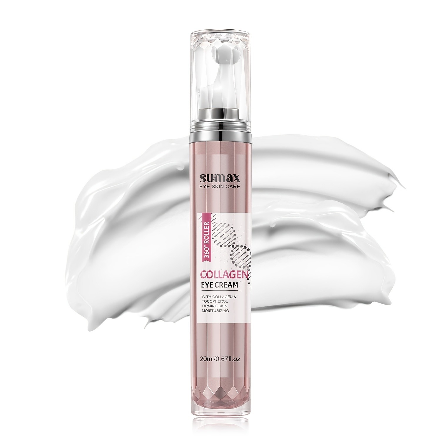 SUMAX Collagen Eye Cream  Retinol + Collagen Firming Treatment with 360 Massage Applicator