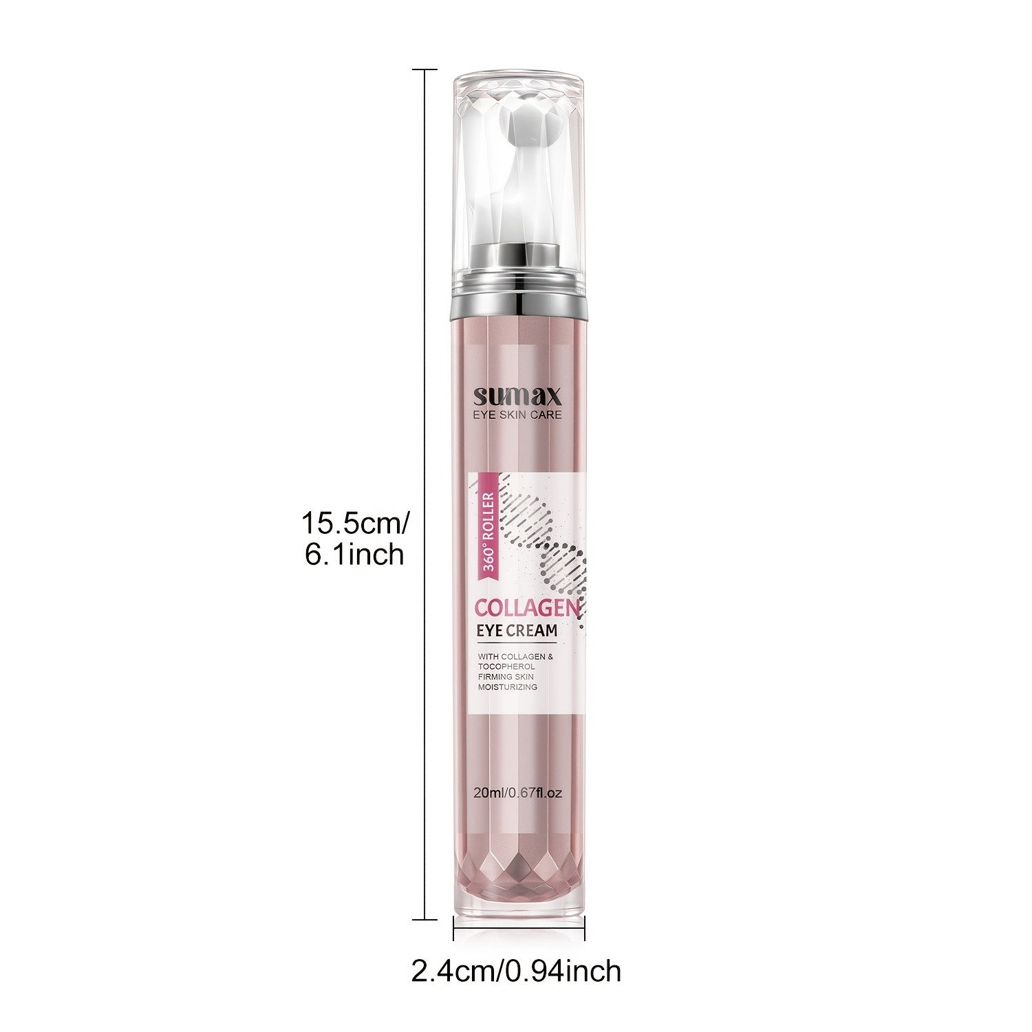 SUMAX Collagen Eye Cream  Retinol + Collagen Firming Treatment with 360 Massage Applicator