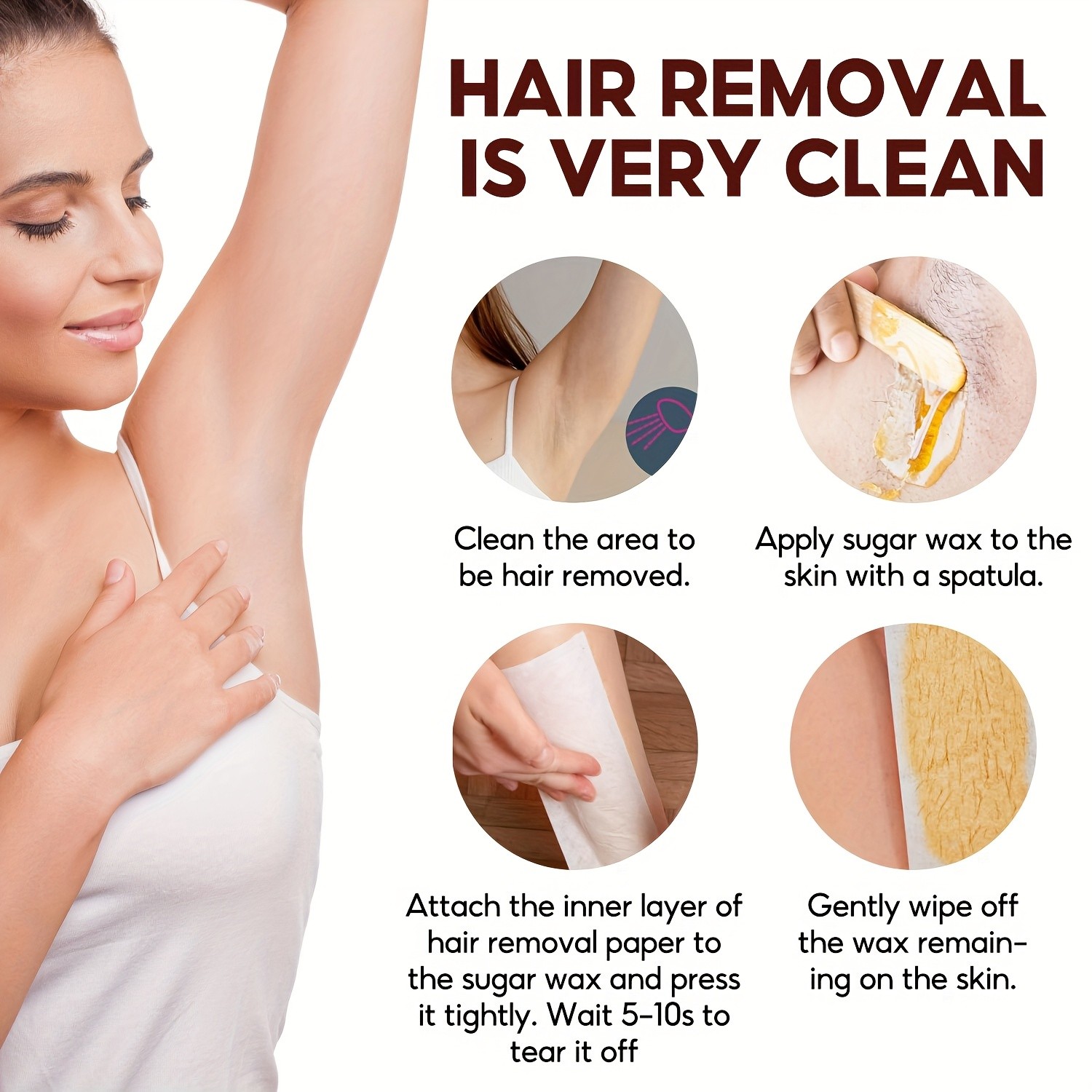 SUMAX Lemon & Honey Hair Removal Wax  Gentle 50g Formula with Plant-Based Squalane for Face & Body