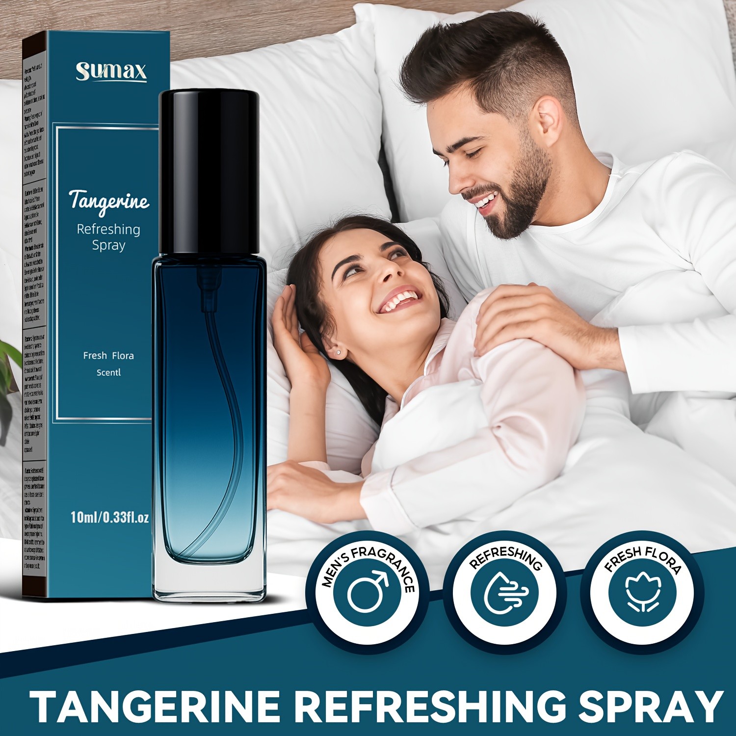 SUMAX Mens & Womens Citrus Deodorizing Fragrance Spray  Long-Lasting Fresh Citrus Aroma in a Sleek Travel Bottle