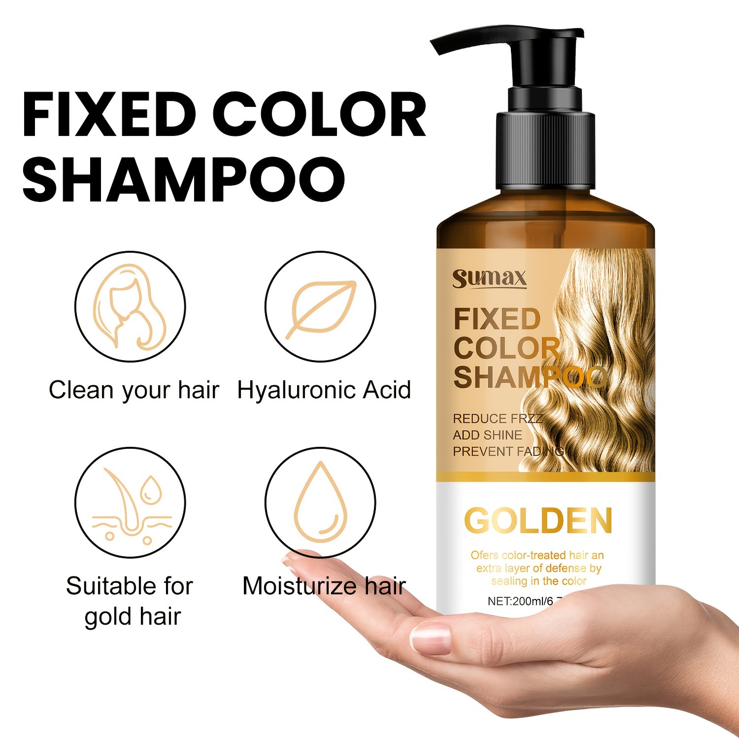 SUMAX Blonde Fixed Color Shampoo 200ml  Long-Lasting Color Protection & Nourishing Care for Dyed Blonde Hair