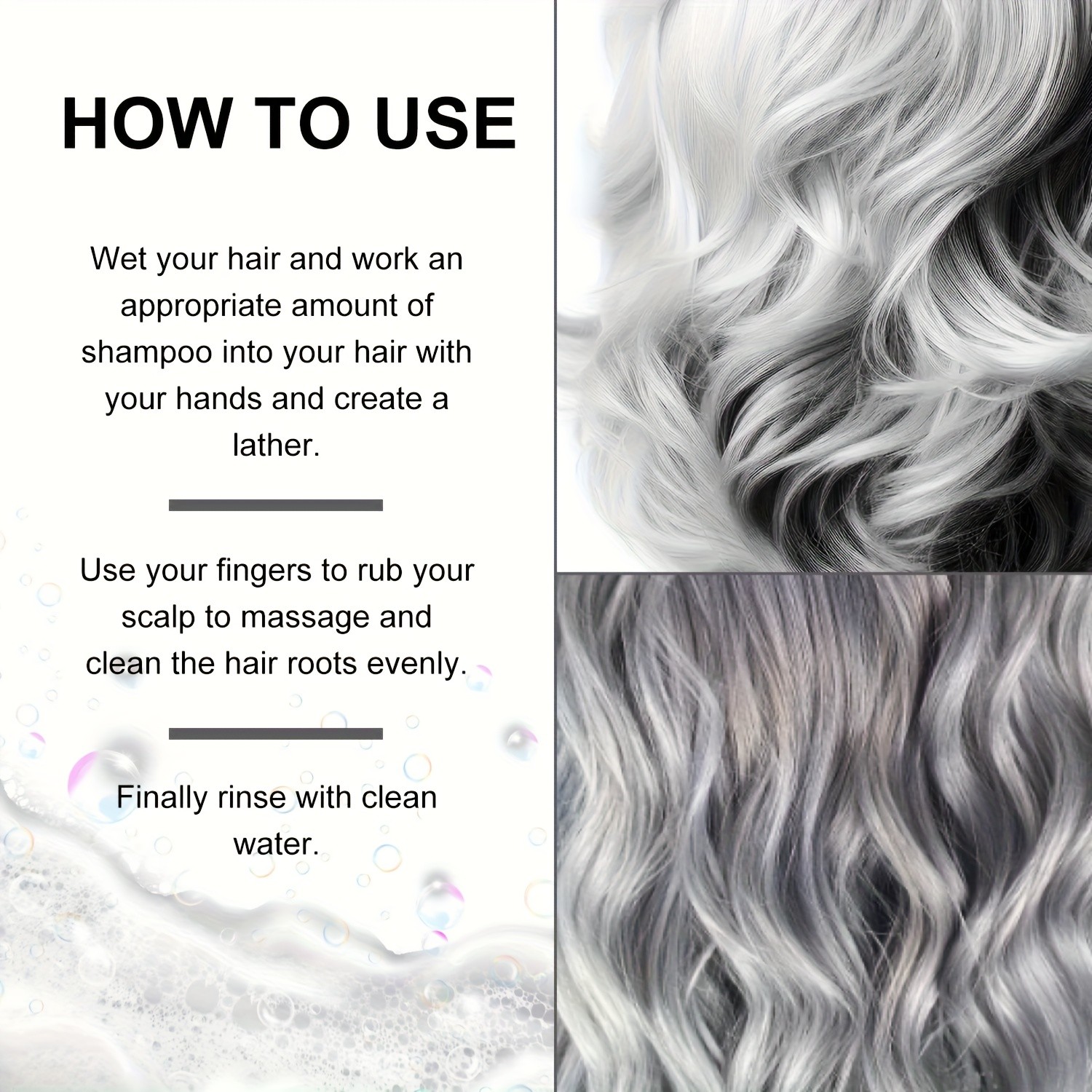 SUMAX 200ml Silvery Grey / Smoke Grey Color-Locking Shampoo  Long-Lasting Uniform Color + Hair Dye Formula