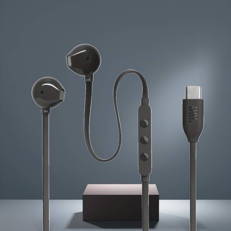 JBL TUNE305C Wireless-Inspired USB-C Headphones  Noise Cancelling, Type-C Quick Charge & Sleek Orange Design