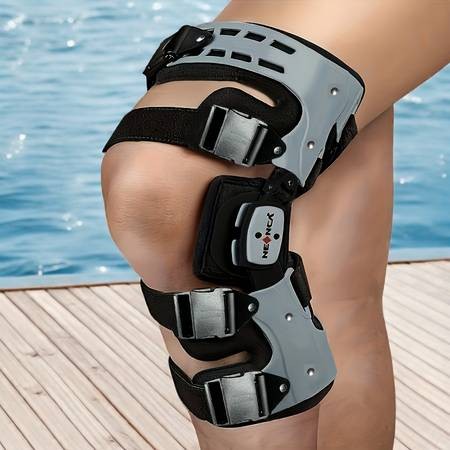 NEENCA Adjustable Knee Brace  Professional ACL, MCL, PCL Support with Unloading ROM Hinge Fixator