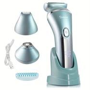HATTEKER 3-in-1 Electric Shaver for Women  USB Rechargeable, Stainless Steel & Designed for Smooth, Gentle Hair Removal