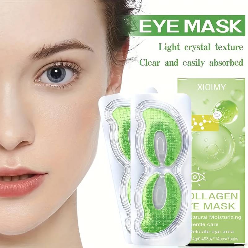 28pcs Xioimy Collagen Eye Mask Acid  Intense Hydration & Brightening Care