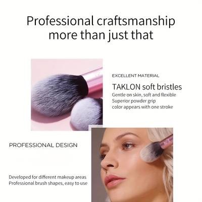Real Techniques Upgraded Face Makeup Brush Set 418  Everyday Pro-Looking Makeup Made Easy