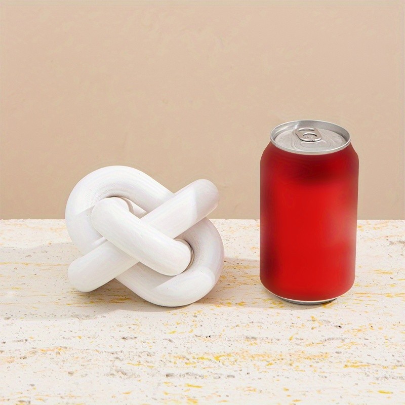 YUMIPLUS Hand-Carved Wooden Chain Sculpture  Modern Farmhouse & Boho Rustic Decor for Indoor & Outdoor Spaces