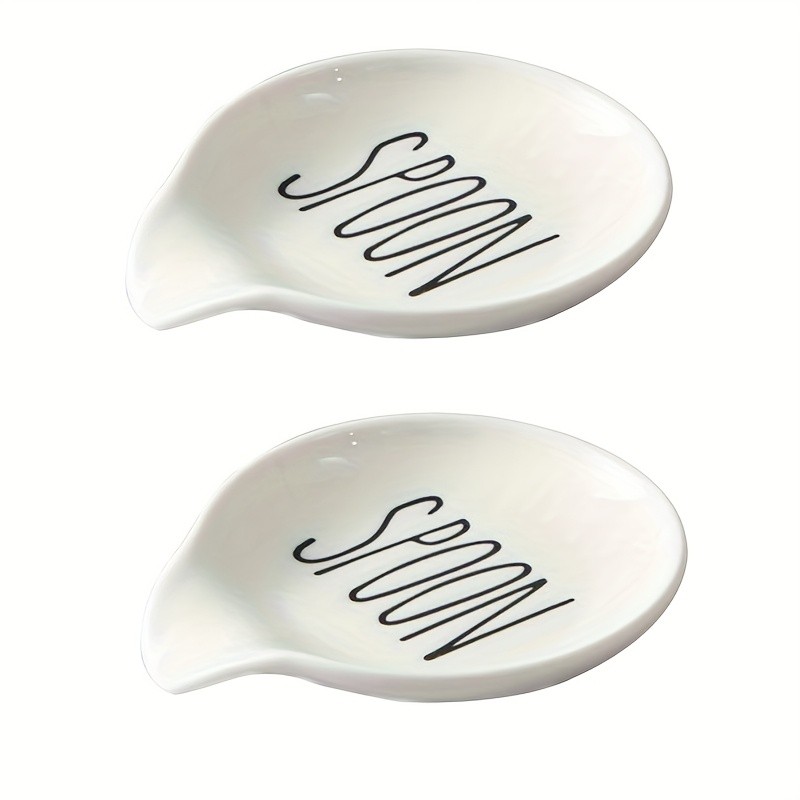 YUMIPLUS Ceramic Spoon Rest  10.92cm Round Minimalist Spoon Holder for Kitchen, Home & Outdoor Use