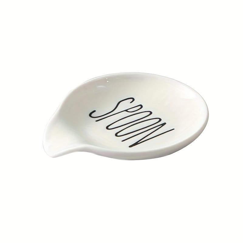 YUMIPLUS Ceramic Spoon Rest  10.92cm Round Minimalist Spoon Holder for Kitchen, Home & Outdoor Use