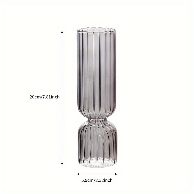 YUMIPLUS Streak Glass Hydroponic Vase  Decorative Flower & Plant Pot for Home, Windows, Parties & Events