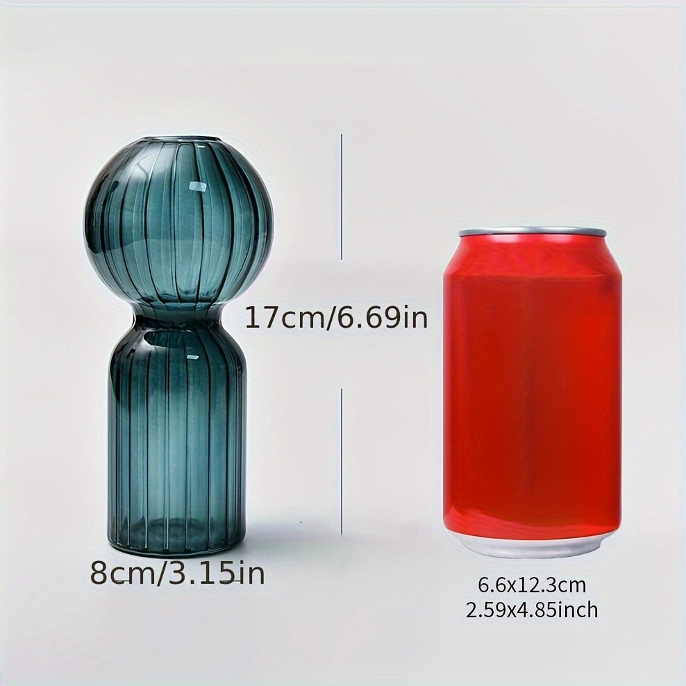 YUMIPLUS Streak Glass Hydroponic Vase  Decorative Flower & Plant Pot for Home, Windows, Parties & Events