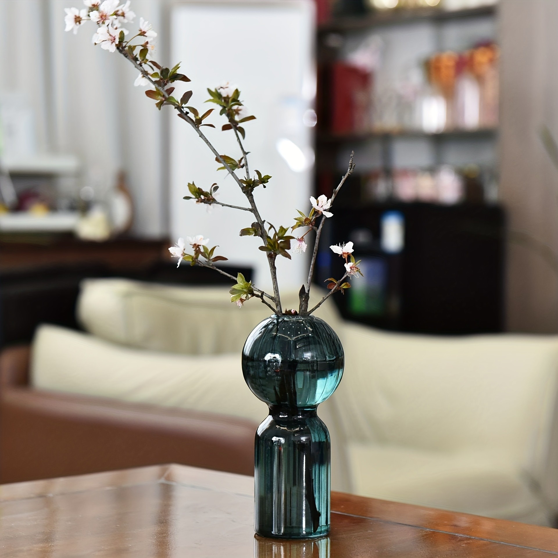 YUMIPLUS Streak Glass Hydroponic Vase  Decorative Flower & Plant Pot for Home, Windows, Parties & Events