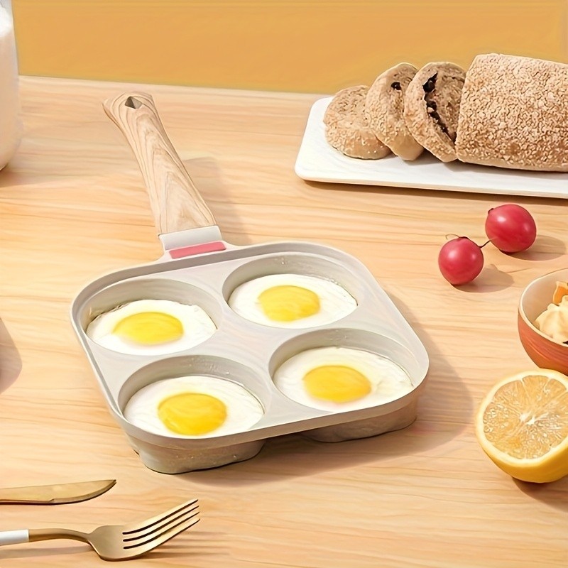 YUMIPLUS 4-Cup Non-Stick Maifan Stone Egg Frying Pan with Lid  Aluminum Breakfast Pan for Eggs, Pancakes & Tortillas