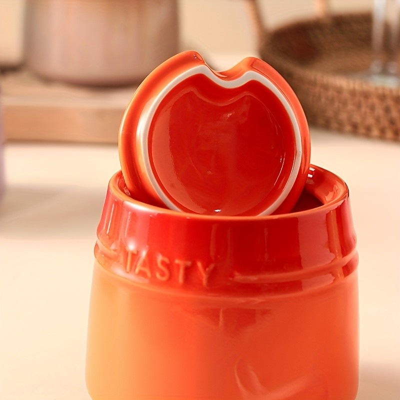 YUMIPLUS Ceramic Gradient Spice Container Set 250ml  Creative Colorful Kitchen Seasoning Jars