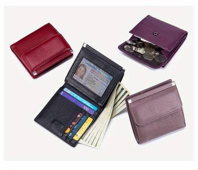 OBCREATOR Womens Genuine Leather Wallet  Elegant Multi-Compartment Long Bi-Fold Clutch with Magnetic Closure