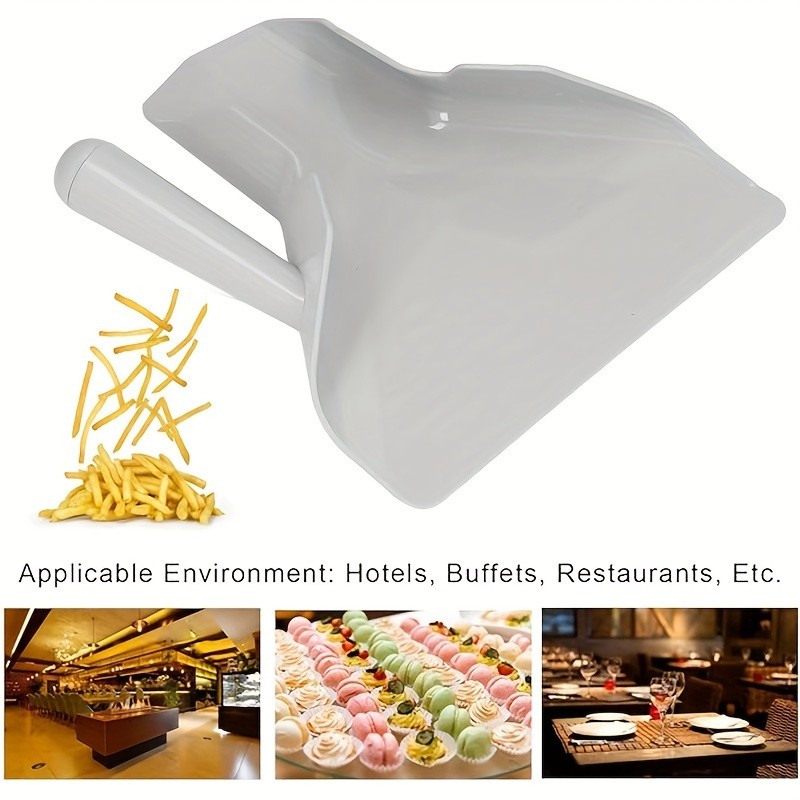 YUMIPLUS Durable Plastic French Fry & Popcorn Server  Easy-Grip Snack Scoop for Home & Restaurant Use