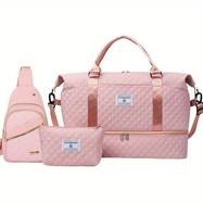 EONOTHEM Three-Piece Travel Set  Handheld Travel Bag + Toiletry Bag + Chest/Shoulder Bag