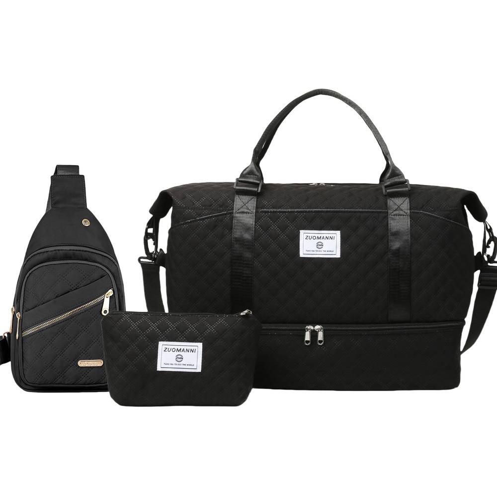 EONOTHEM Three-Piece Travel Set  Handheld Travel Bag + Toiletry Bag + Chest/Shoulder Bag