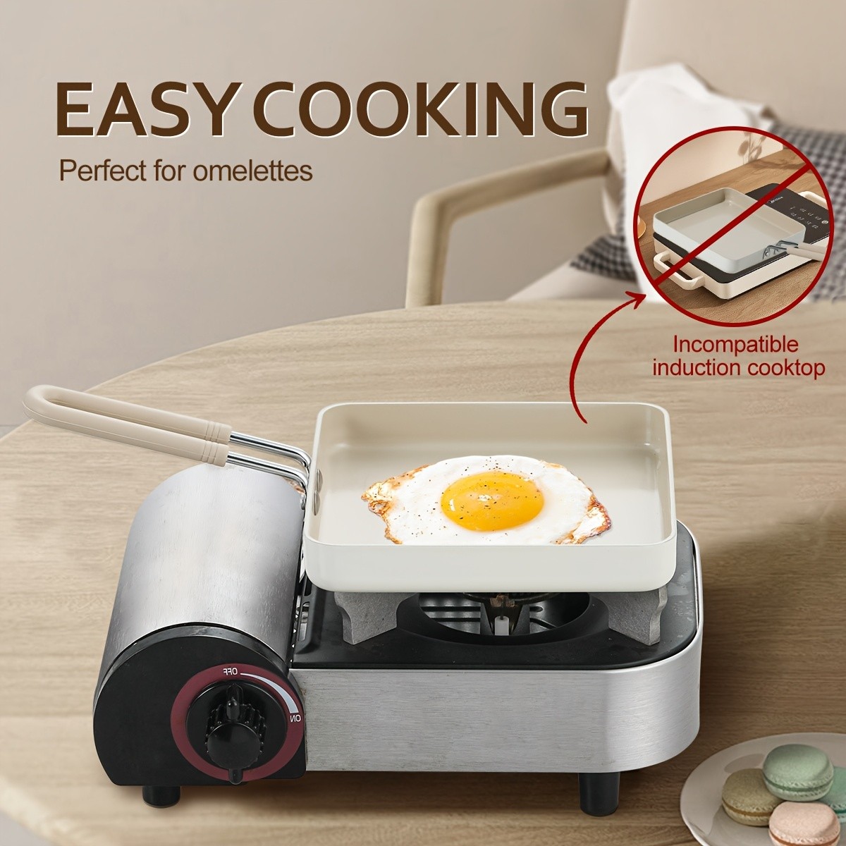 KPXSIAION Mini 6-Inch Square Griddle Pan  PFAS/PFOA-Free Nonstick Pan for Pancakes, Searing & Baking