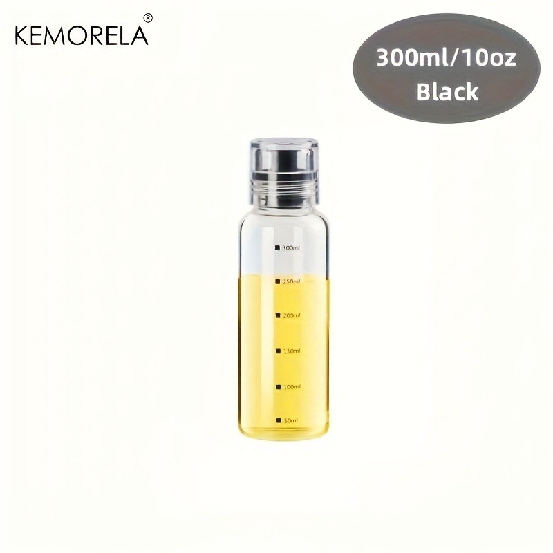 KEMORELA Graduated Glass Oil Dispenser Bottle  PVC-Free Measurement Bottle for Cooking Oil, Soy Sauce, Honey & More