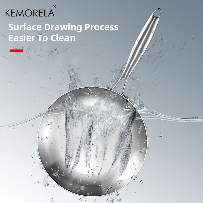 KEMORELA Nonstick Frying Pan  304 Stainless Steel Easy-Clean Skillet for Eggs, Omelettes & Everyday Cooking