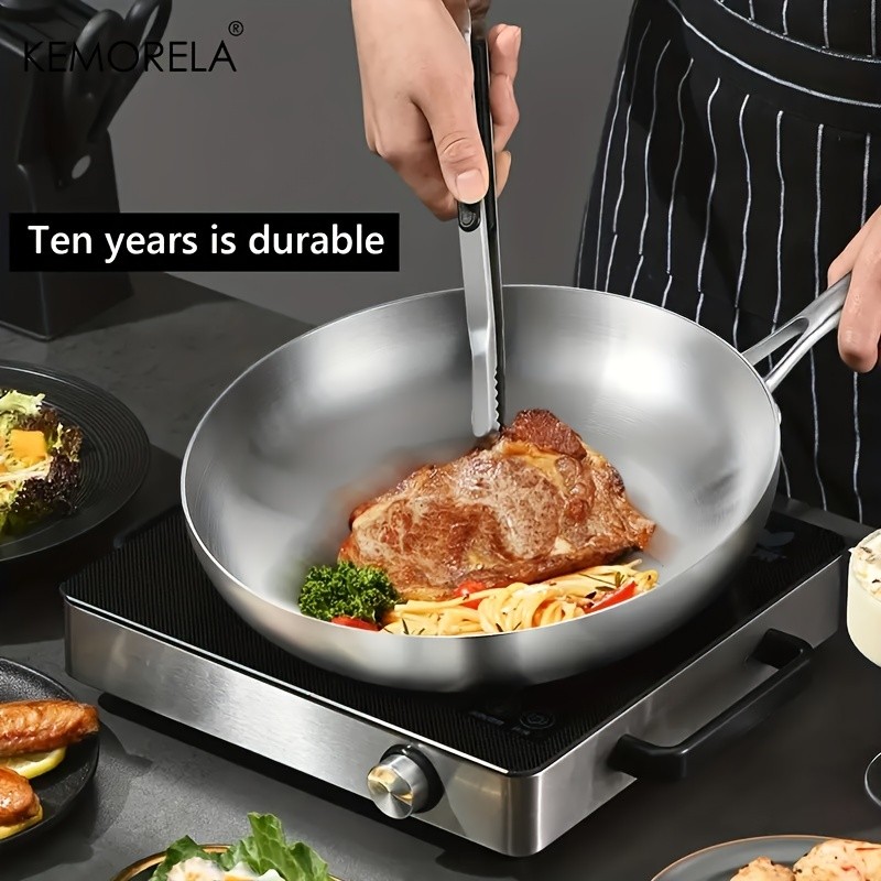 KEMORELA Nonstick Frying Pan  304 Stainless Steel Easy-Clean Skillet for Eggs, Omelettes & Everyday Cooking