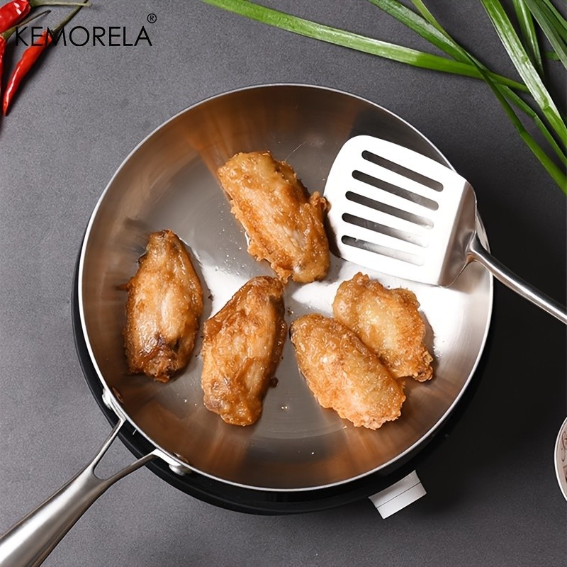 KEMORELA Nonstick Frying Pan  304 Stainless Steel Easy-Clean Skillet for Eggs, Omelettes & Everyday Cooking