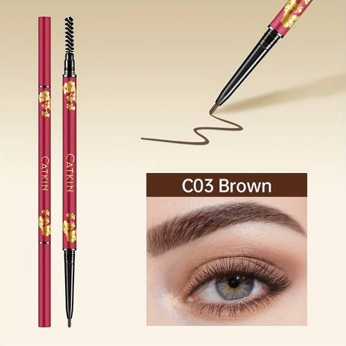 CATKIN Artificial Jade Eyebrow Pencil  Waterproof, Sweatproof & Long-Lasting Brow Definer (Christmas Gift)