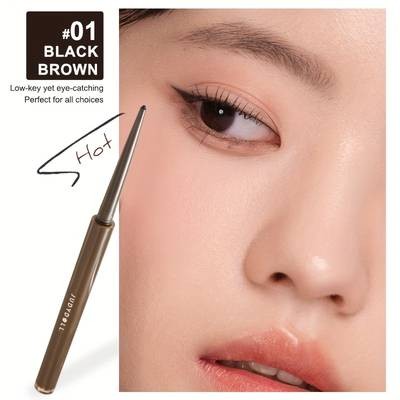 JUDYDOLL Ultrafine Eyeliner Gel Pencil  Long-Wearing Waterproof Brown Eyeliner Beginner-Friendly  Precise Application  Perfect for Weddings, Parties, Halloween & Fall/Winter Looks