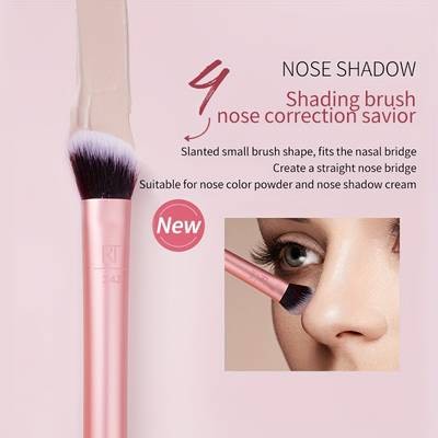 Real Techniques Upgraded Face Makeup Brush Set 418  Advanced Daily Face Set Includes Blush Brush  Final Setting Brush  Shadow Brush  Contour Brush