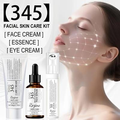 ROZINO 3pcs Skincare Set  Instant Wrinkle & Puffiness Remover (345 Cream + Eye Cream + Serum)