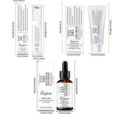 ROZINO 3pcs Skincare Set  Instant Wrinkle & Puffiness Remover (345 Cream + Eye Cream + Serum)