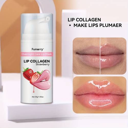 Fumorry Overnight Care Lip Mask Collagen-Infused Hydrating Gel for Plump, Nourished Lips