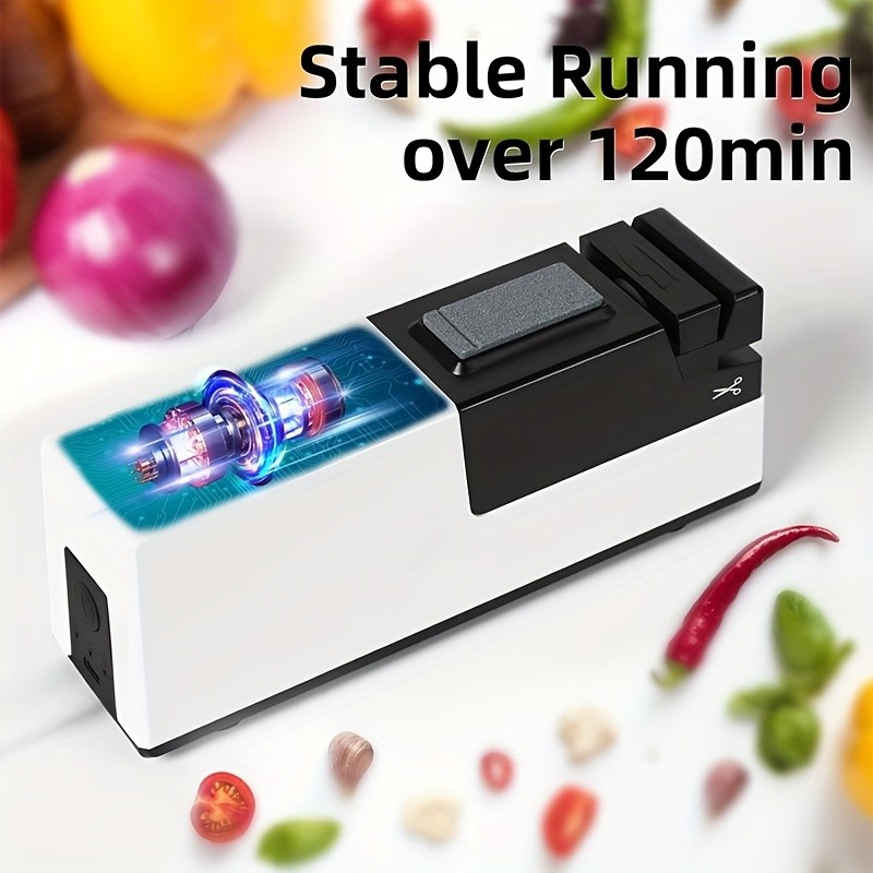 iWhale Electric Kitchen Sharpener 1300mAh USB Rechargeable Automatic Sharpening & Polishing for Effortless Knife Restoration