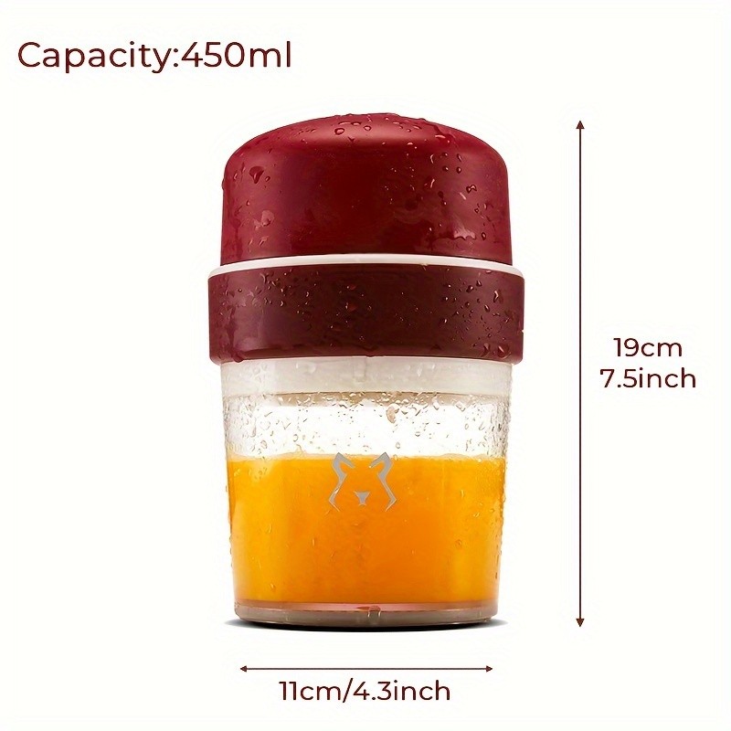 iWhale Manual Citrus Juicer with Separate Cup  Heavy-Duty, No-Electricity Juicing for Fresh Lemon & Orange Drinks Anywhere