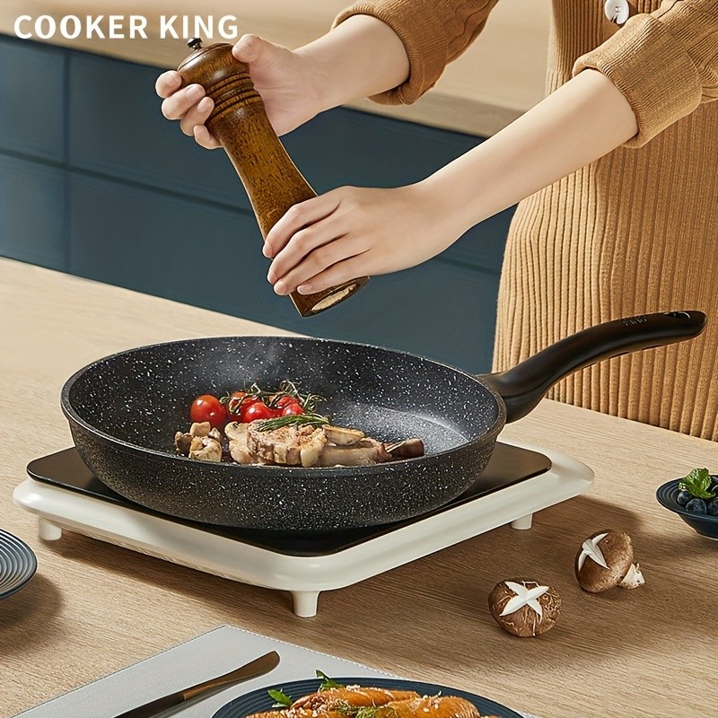 COOKER KING Nonstick Frying Pan  Non-Toxic, PFOA-Free Cooking with Heat-Resistant Handle for All NZ Cooktops