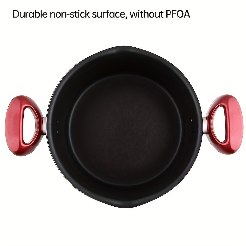 COOKER KING 4 Quart Non-Stick Stockpot with Glass Lid  PTFE/PFOA-Free, Induction Ready & Perfect for Everyday NZ Cooking