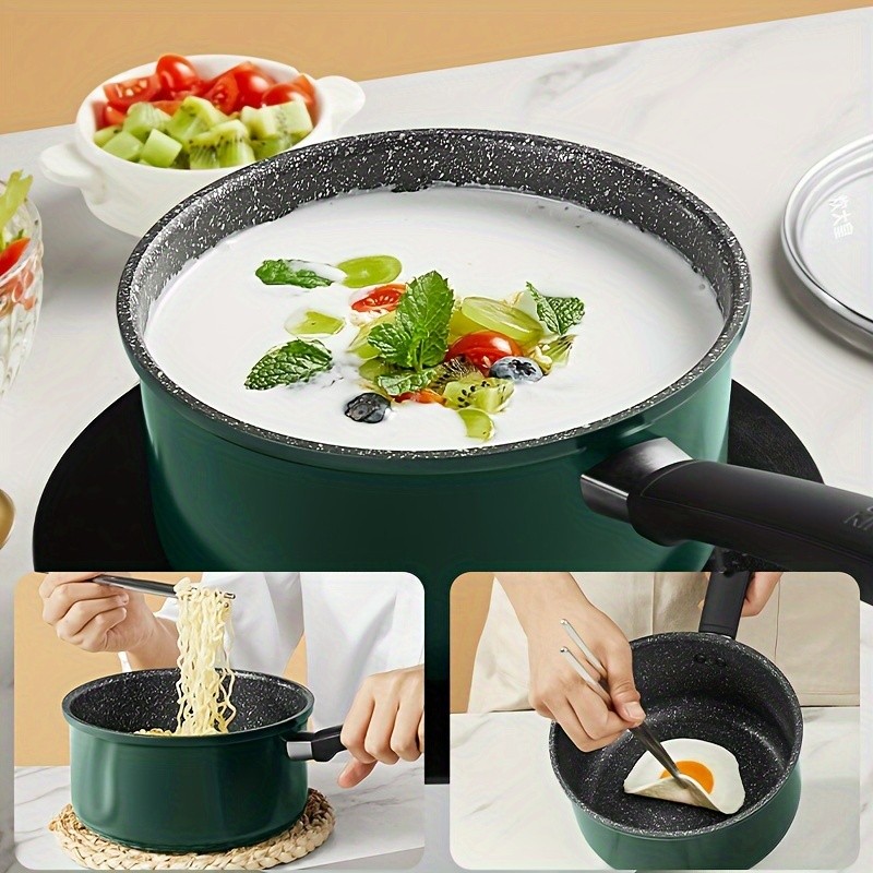 COOKER KING 18cm Nonstick Saucepan with Glass Lid  PFOA-Free Aluminum Alloy Pot for Safe, Even & Easy Everyday NZ Cooking
